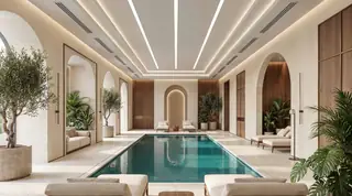 The indoor pool