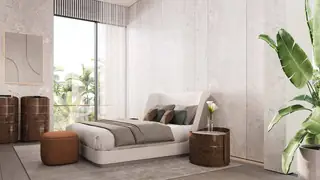 A furnished bedroom